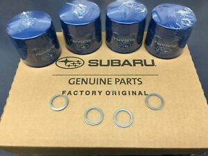 OEM Factory Subaru Engine Oil Filter & Crush Gasket (4 Pack) 15208AA12A Genuine