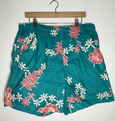NWT Vintage Reyn Spooner Water Prints 80s Mens Swim Trunks Shorts Floral XXL - Image 1 of 4