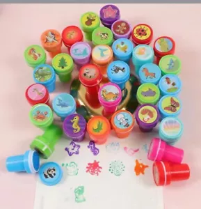Cute Mixed Animal Dinosaur Self-ink Stamps Toy Kids Birthday Party Favors Christ - Picture 1 of 14