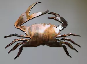 Clawing Crab - Metal Wall Art - Copper 8" x 7" - Picture 1 of 2