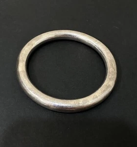 Vintage 925 Silver Minimalist Taxco Mexico Bangle Bracelet Simple Bold Style - Picture 1 of 6