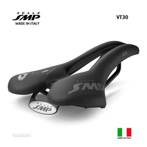 NEW Selle SMP VT30 Saddle : VELVET TOUCH BLACK - MADE IN iTALY! - Picture 1 of 4