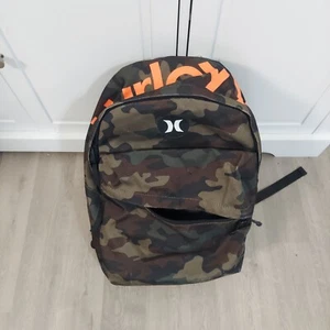 HURLEY Camo Backpack Laptop Pocket, various zippered pockets, camo pencil bag - Picture 1 of 15