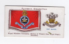 Players Drum Banners & Cap Badges 1924 #24 Royal Wiltshire Yeomanry Hussars