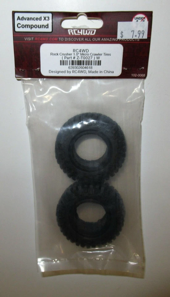 RC4WD Rock Crusher 1.0" Micro Crawler Tires #Z-T0027 NIP - Image 1 of 1