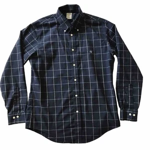 BROOKS BROTHERS 1818 REGENT L/S Shirt Mens Sz Medium Original Polo Blue Plaid - Picture 1 of 8