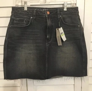 Jeans Calvin Klein Nuevos con Etiquetas Mujer Talla 30 Negro Dobladillo Deshilachado Denim Jean Falda Corta $69 - Imagen 1 de 12
