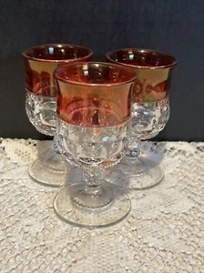 Juego de 3 vasos de chupito con patas corona Indiana Glass-Kings de colección - Imagen 1 de 6