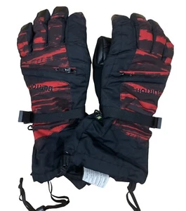 BURTON gloves YXL black and red warmer pocket - Picture 1 of 3