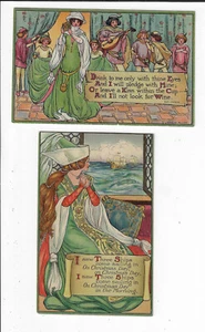 2 Artist Signed Marion Miller Nister Postcards 1910 p2229 - Picture 1 of 2