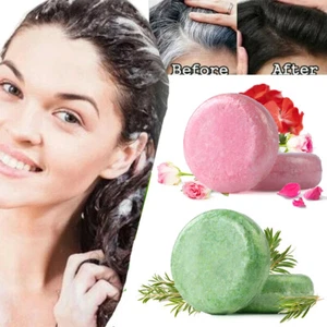 Barra de champú inversa para cabello gris esencia orgánica champú oscurecedor del cabello soa - Imagen 1 de 20