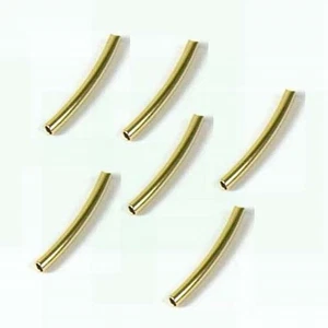 30 Stück 1,5 x 10 mm 14K GOLD GEFÜLLT Winkel gebogen Mondbogen Flüssigkeit Rohr Abstandshalter GS150 - Bild 1 von 1