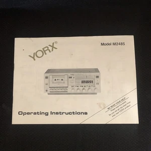 Folleto de instrucciones de funcionamiento YORX M2485 - Imagen 1 de 3