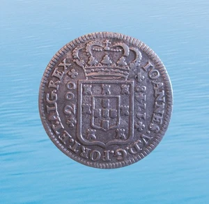 PORTUGAL 240 REIS 12 VINTENS 1748 SILVER RULER JOÃO V KM 181 #5613# - Picture 1 of 2