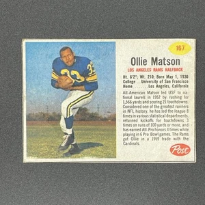 1962 Post Cereal Ollie Matson #167 Los Angeles Rams - Picture 1 of 2