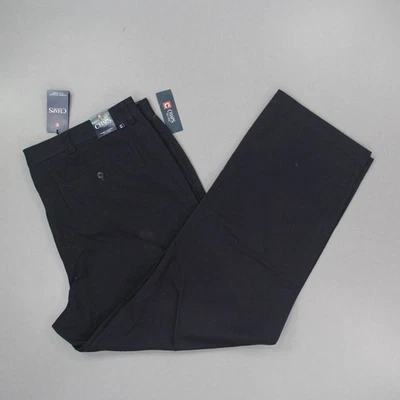 Pantalones Chinos Rectos Clásicos Chaps Hombres Talla 46x34 Azul Marino Frente Plano Preppy Y2K Nuevos de Lote Antiguo Foto 1 de 4