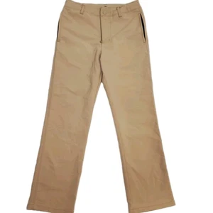 Under Armour 6  7 Pants Boys Youth Khaki Tan Chino Slacks Loose Fit Golf Unisex - Picture 1 of 7