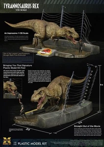 X-PLUS 411-200364 1/35 Scale Jurassic Park Tyrannosaurus Rex Plastic Model Kit - Picture 1 of 1