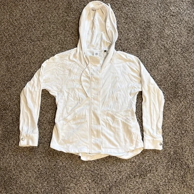 Sudadera con capucha blanca pequeña Cabi Soho para mujer Foto 1 de 4