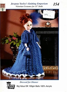 King Cole Jacquay Yaxley's knitting emporium pattern dressed for dinner 154 Doll - Picture 1 of 1