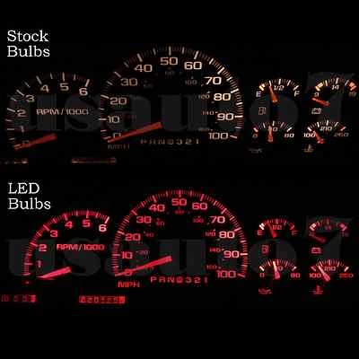 95-98 Chevy Suburban 1500 C1500 K1500 Dash Cluster Gauge RED SMD LEDs LIGHTS KIT - Image 1 of 4