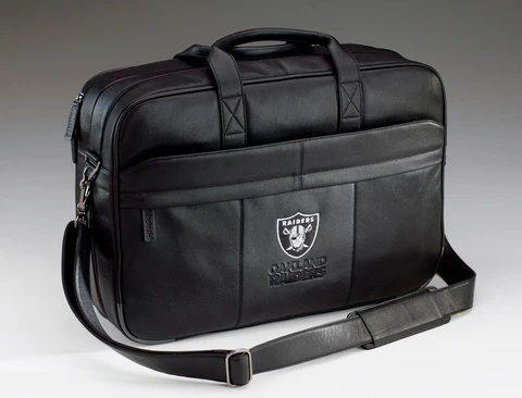 RARE Danbury Mint NFL Raider Executive All Leather Carry-On Overnight Bag Cover