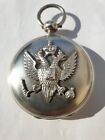 Antique Silver Imperial Era  Military Style Pocket Watch circa 1870