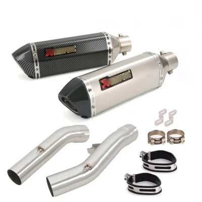 Silenciador de tubo de escape medio deslizable 370 mm izquierdo derecho para Yamaha FJR1300 2001-2023 Foto 1 de 4