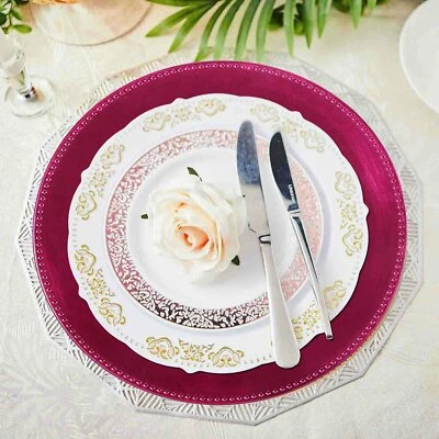 CARGADOR CUENTAS 13" PLATOS 6 piezas Boda Fiesta Desechable Vajilla Decoraciones Foto 1 de 2