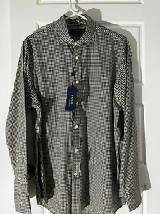 Polo Ralph Lauren langärmliges Herrenhemd aus 100 % Baumwolle Twill schwarz neu mit Etikett $ 145 - Bild 1 von 8