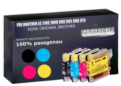 4x kompatible für BROTHER LC980 LC1100 DCP 145C 165C 185C 385C - Office Plus   - Bild 1 von 4