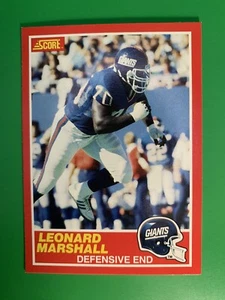 1989 Score Leonard Marshall #128 New York Giants - Picture 1 of 2
