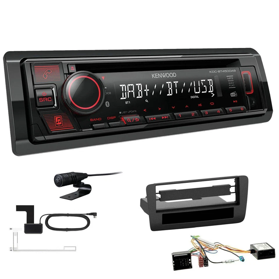 Kenwood Autoradio Spotify DAB Einbauset für Audi A1 und Sportback mit Canbus - Bild 1 von 4