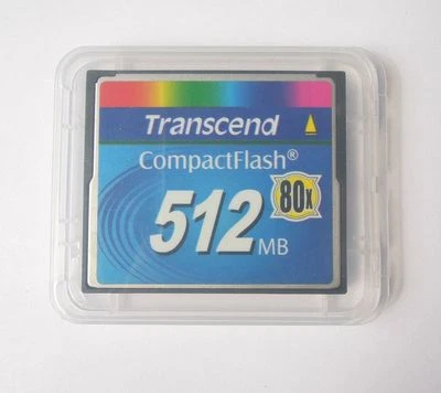 Transcend 512MB CF Memory Card 80X CompactFlash Card Type I  - Image 1 of 3