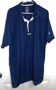 Excellent Blue/White OAKLEY Short Sleeve Golf/Polo Shirt