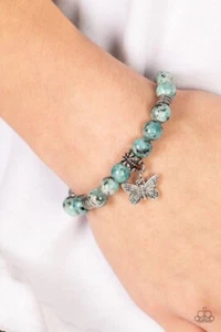 🩷 Paparazzi: Butterfly Nirvana ~ blau/schwarz Urban Armband - Bild 1 von 2