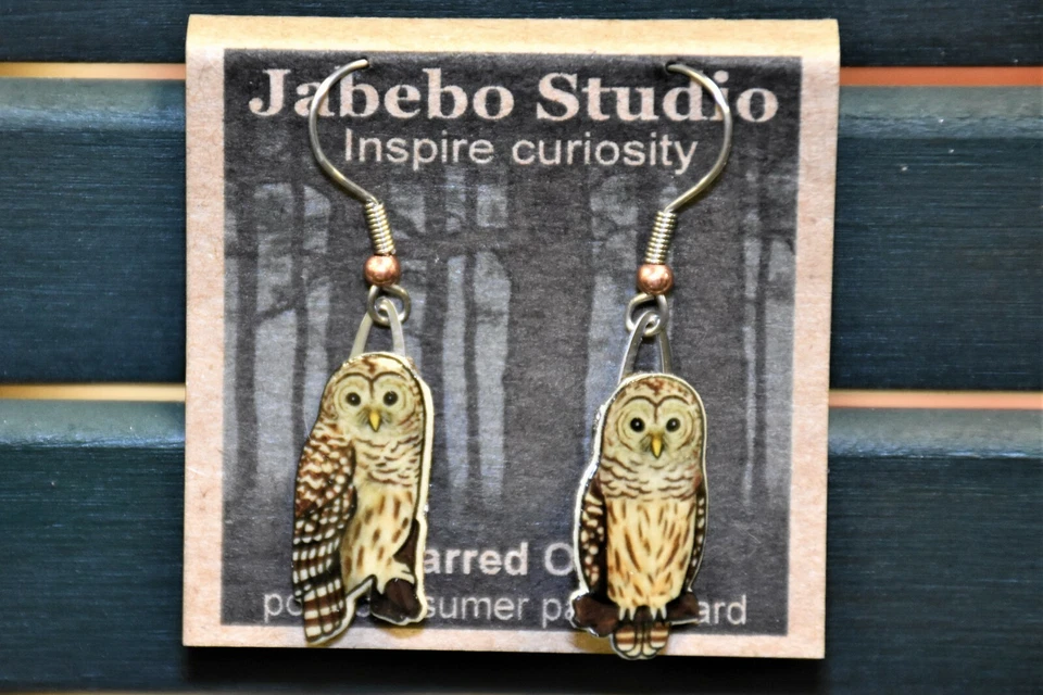 Pendientes Jabebo Barred Owl Foto 1 de 1