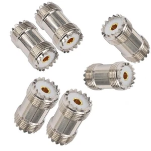 Confezione 6 Adattatore Barilotto SO239 UHF Femmina a Femmina Connettore Coassiale PL259 Accoppiatore - Foto 1 di 7