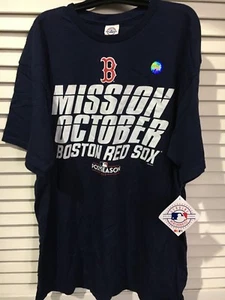 MLB Baseball Boston Red Sox Mens M Medium Mission October Shirt 267 with Tags - Picture 1 of 2