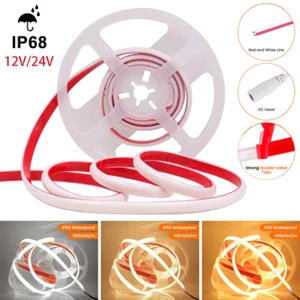 COB LED Strip Neon Flex Rope Light Waterproof IP68 320Leds/m Warm White Outdoor - Picture 1 of 27