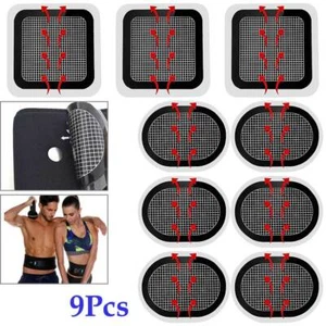 9 Stk Gel-Pads Körpermuskeln Elektroden Pads Ersatz für Slendertone ABS-Gürtel - Bild 1 von 12