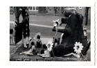 Parade Float Women Bathing Beauty Flower Mask Unusual Vintage Snapshot Photo