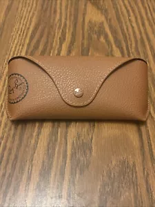 Ray Ban Brown Leather Pouch Universal Soft Sunglasses Case - Picture 1 of 3
