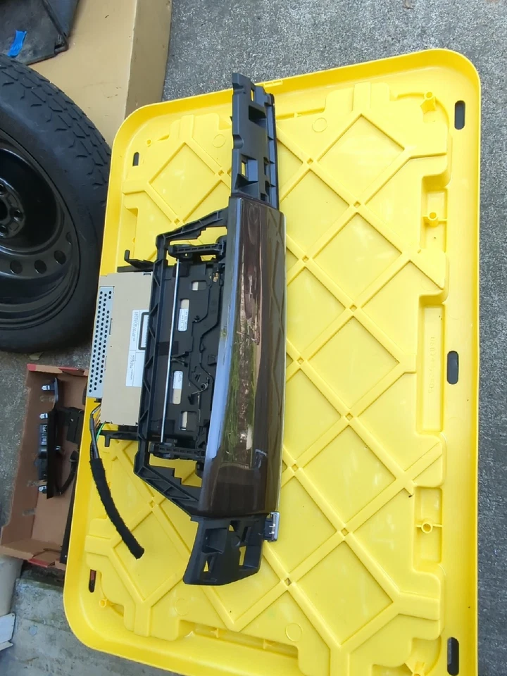 BMW 750Li 750i F01 F02 2011-2015 tablero DVD CD cambiador cubierta moldura panel de madera OEM Foto 1 de 4