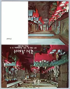 THE ASCOT RESTAURANTE WASHINGTON DC INTERIOR VISTAS POSTAL PLEGABLE GRANDE - Imagen 1 de 2