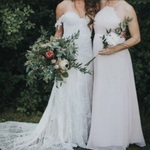 Anthropologie BHLDN, Blush Bridesmaid Dress, Heavily Altered into Maternity Gown - Picture 1 of 10