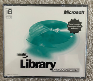 Microsoft MSDN Library Office 2000 Developer 3 Discs CD 1999 NT 98 Vtg w/Case