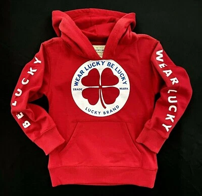 Lucky Brand niños talla Sudadera con capucha gráfica 4/5 chile rojo pimienta L/S Foto 1 de 2