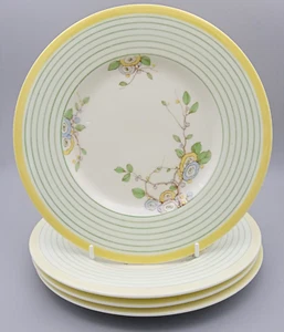 4 x Royal Doulton Art Deco 1930's Yellow 9" Plates - Branches with Flowers - Picture 1 of 5
