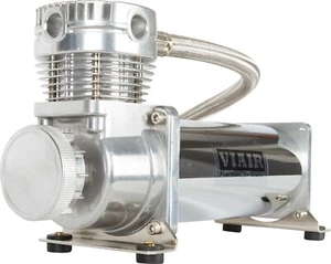 VIAIR 480C Chrome Truck Mount Constant Duty Air Compressor for Train Horns - 12V - Foto 1 di 3